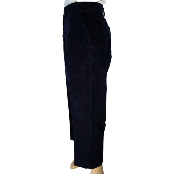 Polo Ralph Lauren Corduroy Pants Flat Front Navy Mens 38 x (32 hemmed to 28") - Picture 2 of 4
